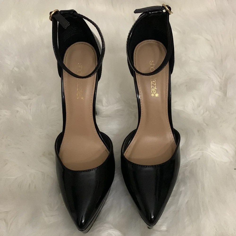 🔥 Patent Leather Black Stiletto Heel - Picture 4 of 7